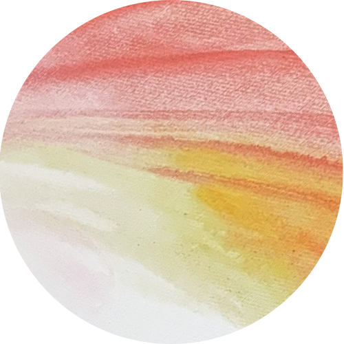 Gelb-roter bemalter Kreis